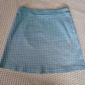 Margaret M Blue and White Mini Skirt